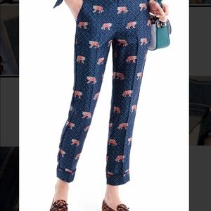 J crew silk tiger pants size 0!
